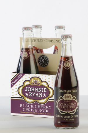 Black Cherry cane sugar soda from Johnnie Ryan beverages in Niagara Falls, NY.